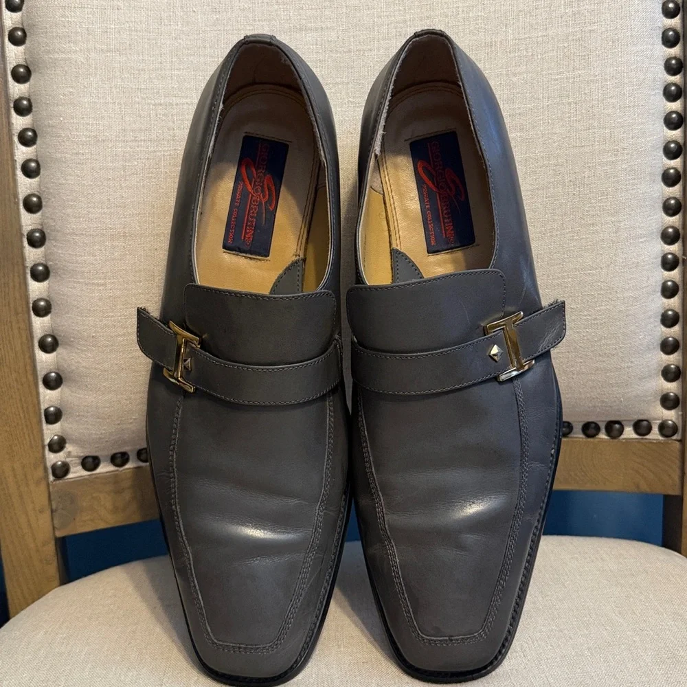 Giorgio Brutini Vintage Monk Strap Leather Loafers, Size 12